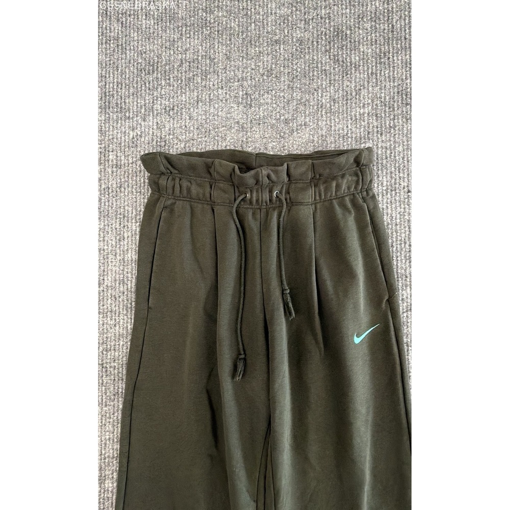 Nike‎ Olive Green Sportswear Modern High Waist Fleece Open Hem Sweatpants - S - Picture 3 of 9
